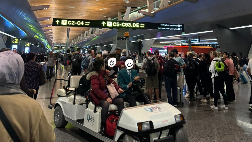 カタールドーハ乗り継ぎ送迎カート